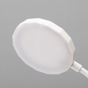 Светильник на прищепке с подставкой под телефон «Грань» 5 Вт LED USB 2700-6500К белый