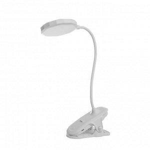 Светильник на прищепке с подставкой под телефон «Грань» 5 Вт LED USB 2700-6500К белый