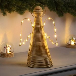 Фигура световая «Ангел плетёный», 32x16х9 см, 20 LED, батарейки ААх2 (не в комплекте), свечение теплое белое