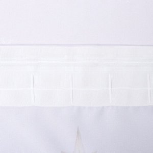 Комплект штор для кухни с подхватами «Новогоднее чудо» 145x180+/-5 см - 2 штуки, габардин