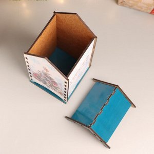 Чайный домик новогодний «Пусть будет всё», 20x10.5x9.5 см
