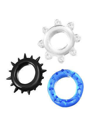 Набор колец A-Toys by TOYFA, TPE, силикон, ассорти, ? 3 см