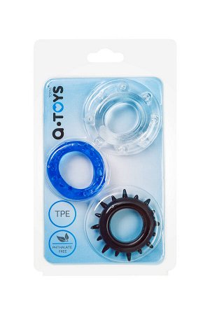 Набор колец A-Toys by TOYFA, TPE, силикон, ассорти, ? 3 см