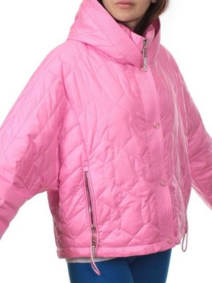 23-028 PINK Куртка оверсайз демисезонная женская (синтепон 100 гр.)