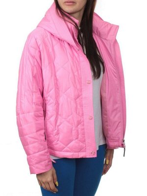 23-028 PINK Куртка оверсайз демисезонная женская (синтепон 100 гр.)