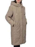 1120 DARK BEIGE Пальто зимнее облегченное женское (холлофайбер 150 гр.)