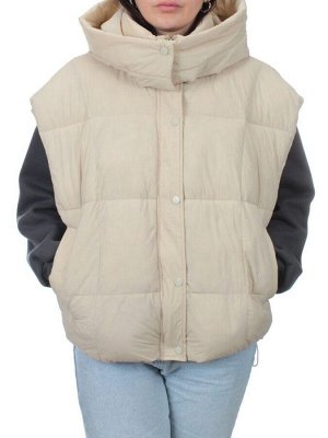 24001 BEIGE Жилет утепленный женский (100 гр. холоффайбер)