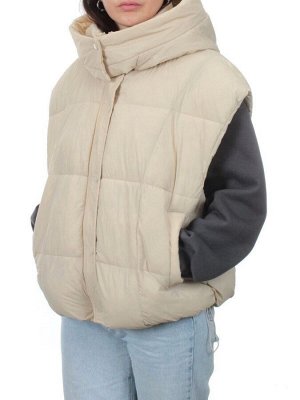 24001 BEIGE Жилет утепленный женский (100 гр. холоффайбер)