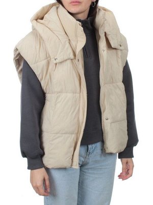 24001 BEIGE Жилет утепленный женский (100 гр. холоффайбер)
