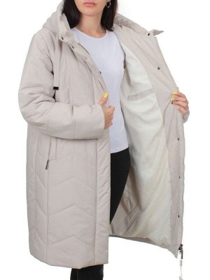 1135 BEIGE Пальто зимнее облегченное женское (холлофайбер 150 гр.)