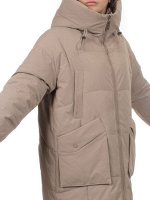 8819 DK. BEIGE Пальто зимнее женское (холлофайбер 200 гр.)