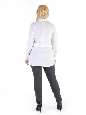 Блуза жен Состав: 97%х/б+3%эл
Удлинённая рубашка с длинным рукавом и отложным воротничком, переходящим в планку на пуговицах.
Рост модели 170 см.
Размер одежды 50.
Длина рубашки по спинке в 50 размер