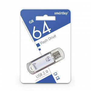 USB 3.0  накопитель Smartbuy 64GB V-Cut Silver (SB64GBVC-S3)