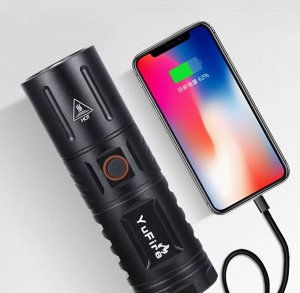 Дальнобойный фонарь с функцией Power Bank GYM Flashlight