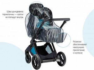 ДОЖДЕВИК УНИВЕРСАЛЬНЫЙ НА ДЕТСКУЮ КОЛЯСКУ, НА ПРОГУЛОЧНУЮ КОЛЯСКУ, ДЛЯ САНОК ROXY-KIDS, В СУМКЕ