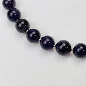 Колье из Аметиста с кулоном из Флюорита