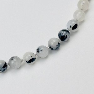 Колье из Кварца с включением Турмалина и Горного Хрусталя