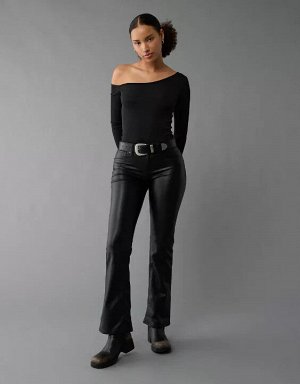 AE Long-Sleeve Asymmetrical Off-The-Shoulder Bodysuit
