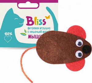 Игрушка Bliss фетровая с кошачей мятой МЫШКА   3071 3071