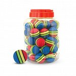 Игрушка д/кошек Мячик полосатый синий d35мм (туба 50шт.)  22181008 22181008