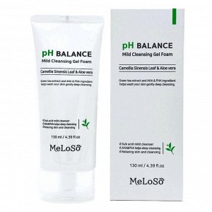 MeLoSo Очищающая пенка для лица с экстрактом камелии и алоэ / pH Balance Mild Cleansing Gel Foam, 130 мл