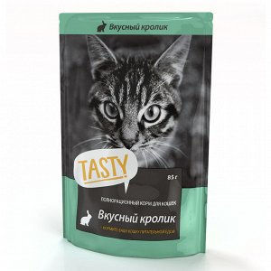 Tasty 85г. д/кош.с кроликом в желе пауч,*28 13741