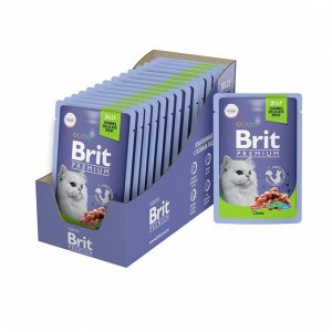 Brit Премиум ПАУЧ 85г. для кошек Jelly Ягненок в желе *14 5050147