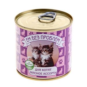 Ем без проблем д/кош.410гр. Мясное ассорти для КОТЯТ ж/б *20 6685