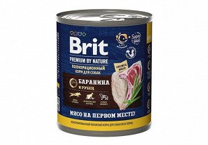 BRIT Premium by Nature 850гр.консервы для собак(Баранина/Рубец) *8 1182