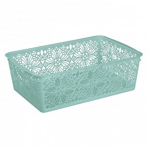 КОРЗИНКА  для дома УНИВЕРСАЛЬНАЯ "FLORAL", 250Х150Х75 ММ (зеленый)