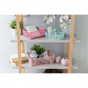 КОРЗИНКА  для дома УНИВЕРСАЛЬНАЯ "FLORAL", 250Х150Х75 ММ (зеленый)