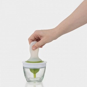 Ёмкость для масла с кисточкой, d=10 см, цвет белый