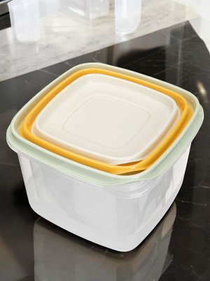 КОМПЛЕКТ КОНТЕЙНЕРОВ ДЛЯ ПРОДУКТОВ CLEVER 3ШТ, 0,45Л + 0,75Л + 1,2Л (Микс 1)