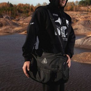 Сумка спортивная РОСКОСМОС х ONLYTOP, чёрная