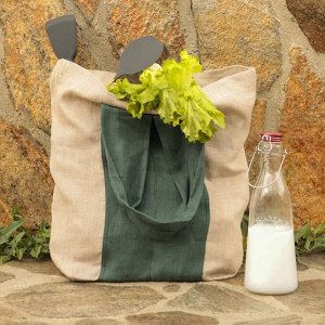 Сумка шоппер с ручками SL HOME Linen shopper, 50x50 см, 100% лён, 200 г/м2