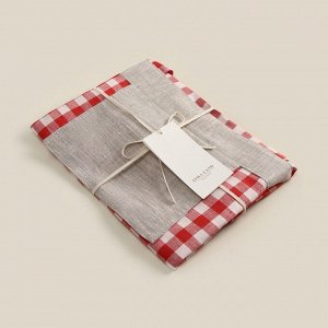 Сумка шоппер SL HOME Red cage, 50x50 см, 100% лён, 150 г/м2