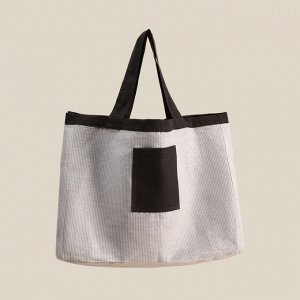 Сумка из льна двухсторонняя SL HOME Linear bag, 67x35 см, 50% лён, 50% хлопок, 180 г/м2