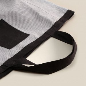 Сумка из льна двухсторонняя SL HOME Linear bag, 67x35 см, 50% лён, 50% хлопок, 180 г/м2