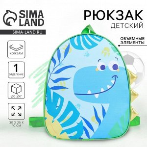 Рюкзак детский для мальчика «Динозавр», 30x25 см
