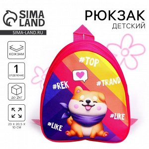 Рюкзак детский для девочки Trend Dog, 22х25х3 см