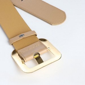 Ремень женский, ширина 4,8 см, пряжка металл, цвет чёрный
