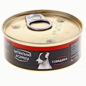 Натуральная Формула д/соб.100г. ж/б Говядина *24 9003