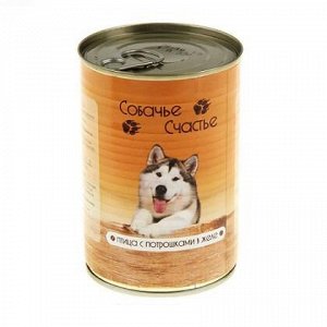 Собачье Счастье д/с 750г. ж/б Птица с потрошками в желе *12 4985