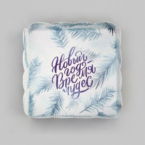 Коробка для печенья, кондитерская упаковка, «Елочные игрушки», 9x9x3 см, Новый год