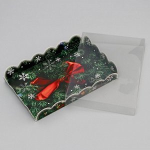Коробка для печенья, кондитерская новогодняя упаковка «Чудеса случаются», 22*15*3 см