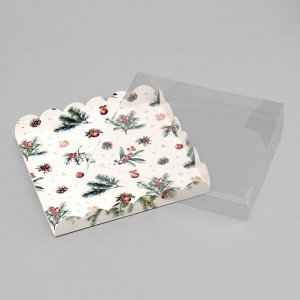 Коробка для печенья «С Новым годом!», 21*21*3 см