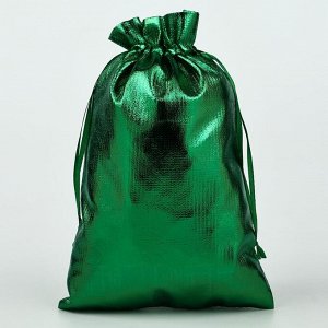 Дарите Счастье / Мешочек подарочный парча «Новогодние подарки», зелёный, 16 х 24 см, Новый год