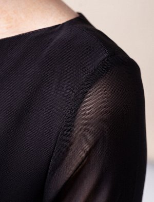 Платье из сетки на подкладе из тонкой вискозы черный