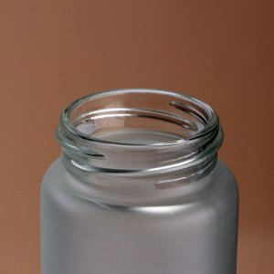 Бутылка для воды SVOBODA VOLI «Люби, смейся, живи», стекло, 350 мл, МИКС