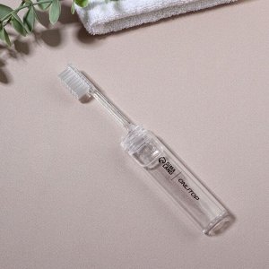 Зубная щётка, складная, 16(±1) см, прозрачная
